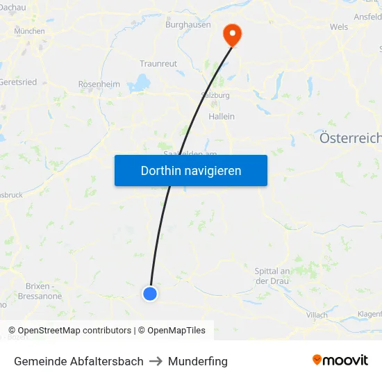 Gemeinde Abfaltersbach to Munderfing map