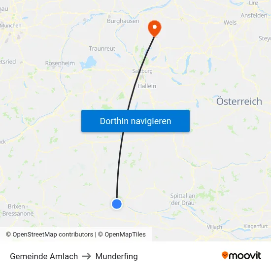 Gemeinde Amlach to Munderfing map