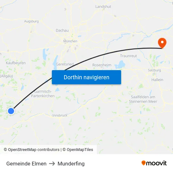 Gemeinde Elmen to Munderfing map