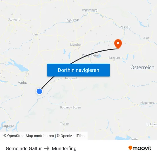 Gemeinde Galtür to Munderfing map