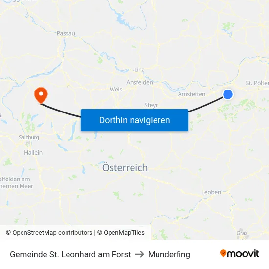 Gemeinde St. Leonhard am Forst to Munderfing map