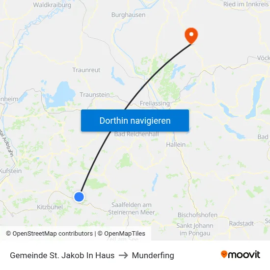 Gemeinde St. Jakob In Haus to Munderfing map
