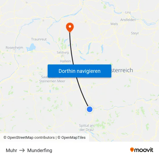 Muhr to Munderfing map