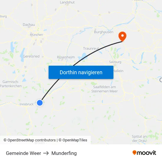 Gemeinde Weer to Munderfing map