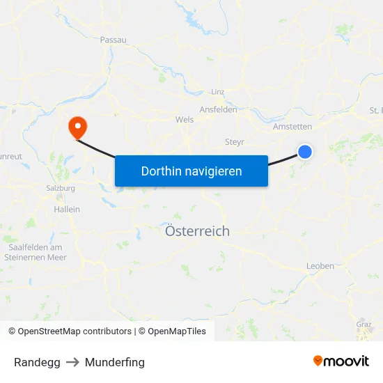 Randegg to Munderfing map