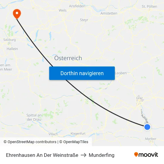 Ehrenhausen An Der Weinstraße to Munderfing map