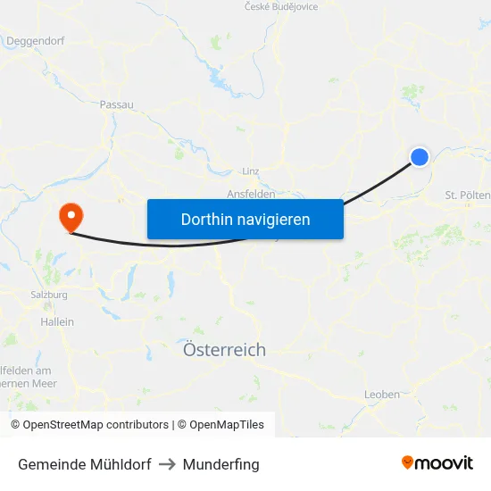 Gemeinde Mühldorf to Munderfing map