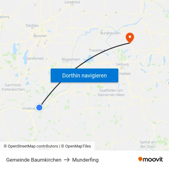 Gemeinde Baumkirchen to Munderfing map