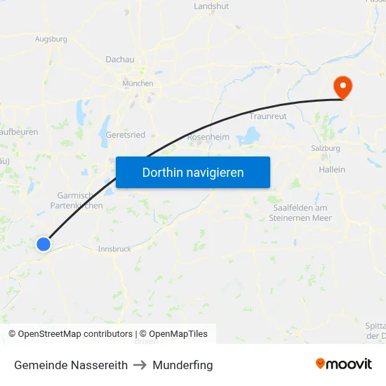 Gemeinde Nassereith to Munderfing map