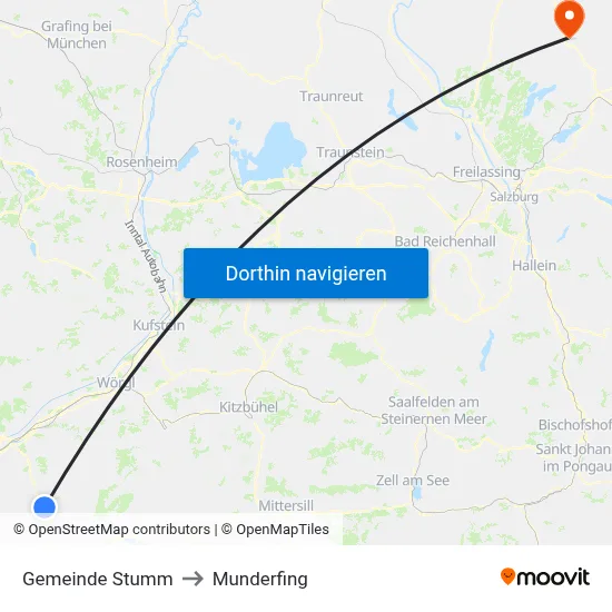 Gemeinde Stumm to Munderfing map