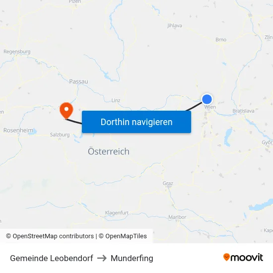 Gemeinde Leobendorf to Munderfing map