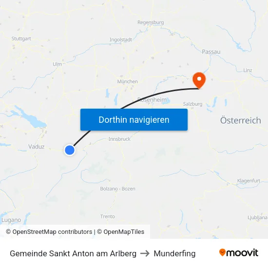 Gemeinde Sankt Anton am Arlberg to Munderfing map
