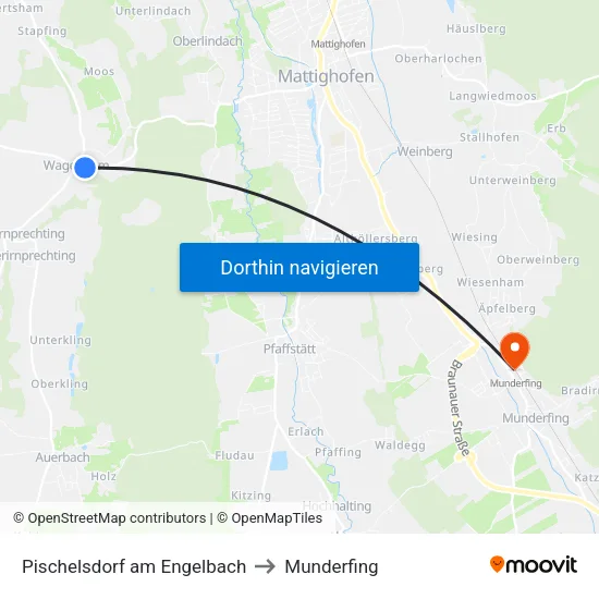 Pischelsdorf am Engelbach to Munderfing map