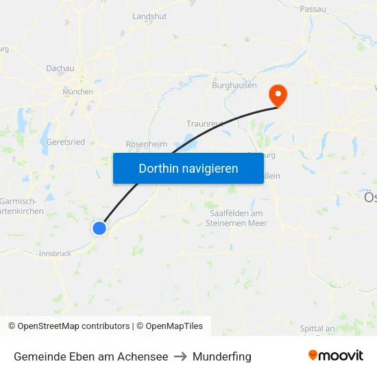 Gemeinde Eben am Achensee to Munderfing map