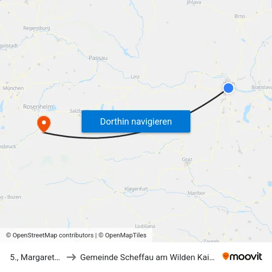 5., Margareten to Gemeinde Scheffau am Wilden Kaiser map