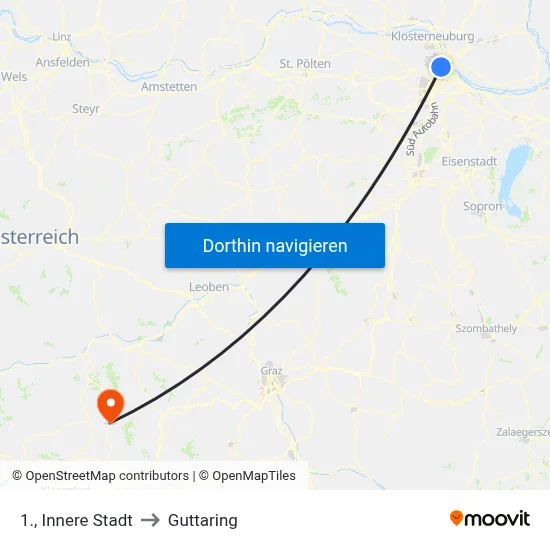 1., Innere Stadt to Guttaring map