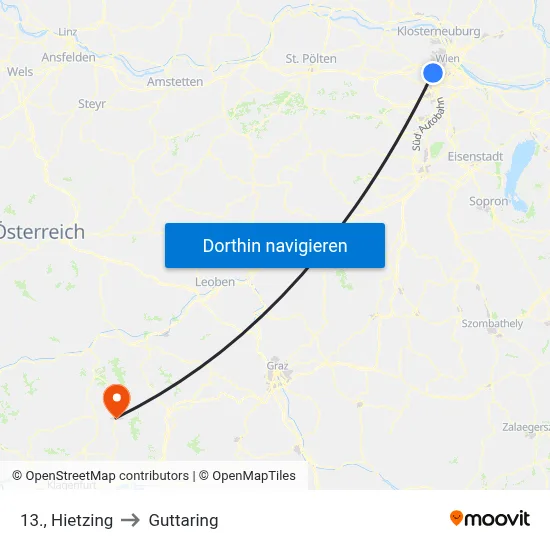 13., Hietzing to Guttaring map