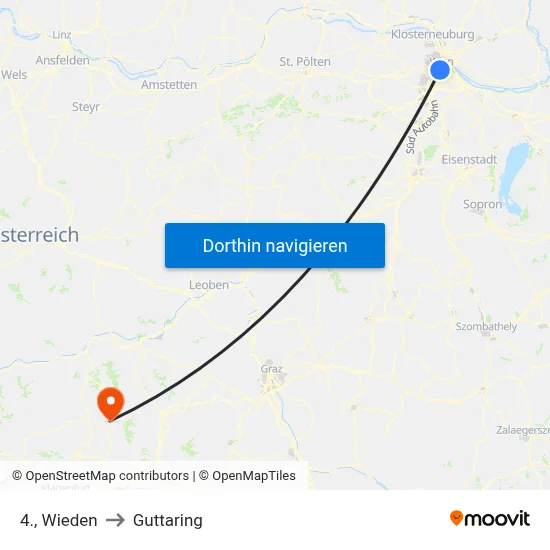 4., Wieden to Guttaring map