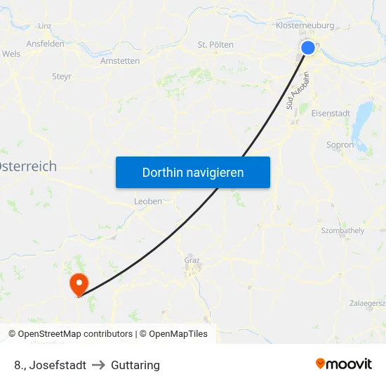 8., Josefstadt to Guttaring map