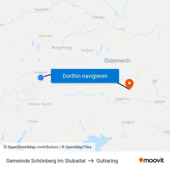 Gemeinde Schönberg Im Stubaital to Guttaring map