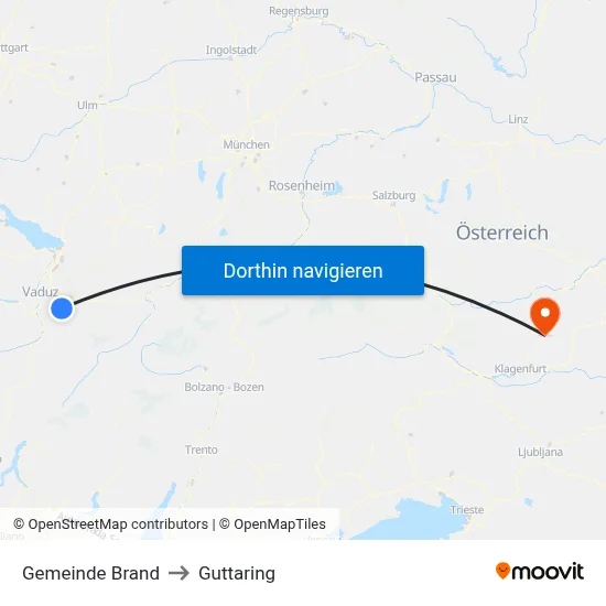 Gemeinde Brand to Guttaring map