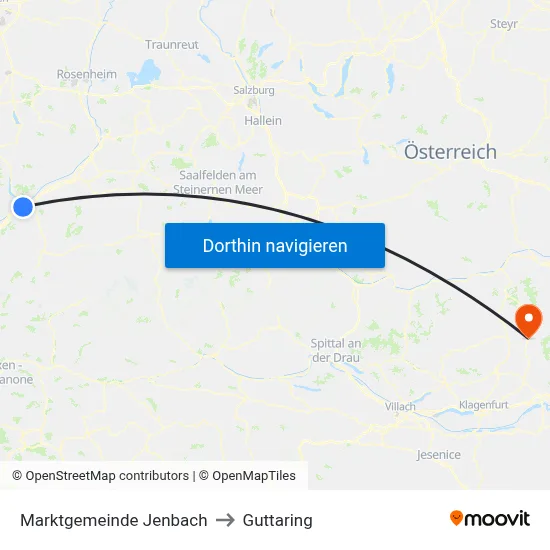 Marktgemeinde Jenbach to Guttaring map