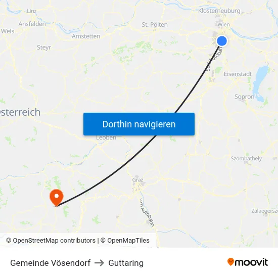 Gemeinde Vösendorf to Guttaring map