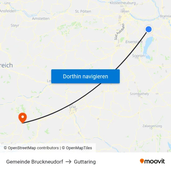 Gemeinde Bruckneudorf to Guttaring map