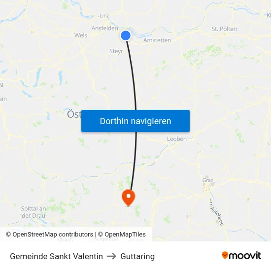 Gemeinde Sankt Valentin to Guttaring map