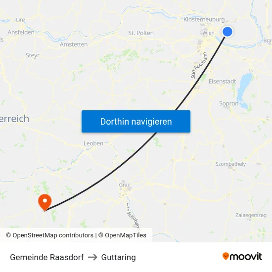 Gemeinde Raasdorf to Guttaring map