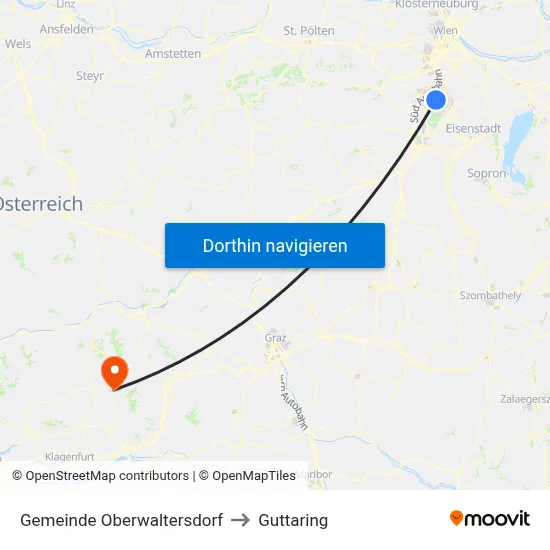 Gemeinde Oberwaltersdorf to Guttaring map
