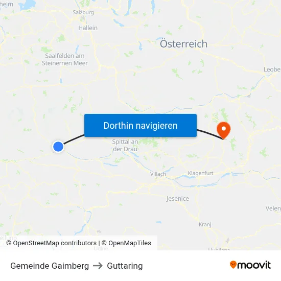 Gemeinde Gaimberg to Guttaring map