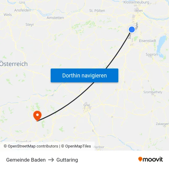 Gemeinde Baden to Guttaring map
