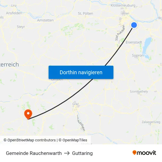 Gemeinde Rauchenwarth to Guttaring map