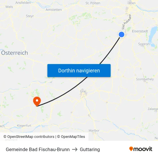 Gemeinde Bad Fischau-Brunn to Guttaring map