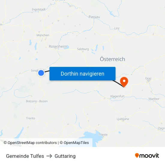 Gemeinde Tulfes to Guttaring map