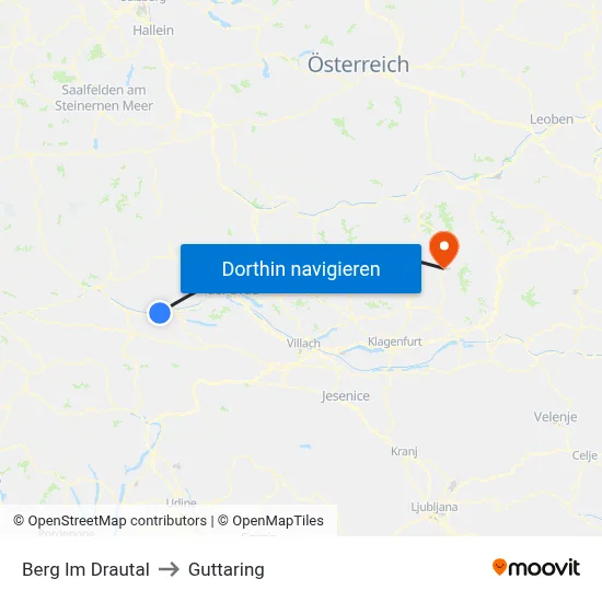 Berg Im Drautal to Guttaring map