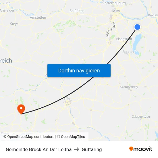 Gemeinde Bruck An Der Leitha to Guttaring map