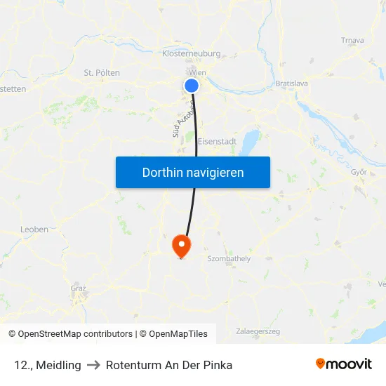 12., Meidling to Rotenturm An Der Pinka map