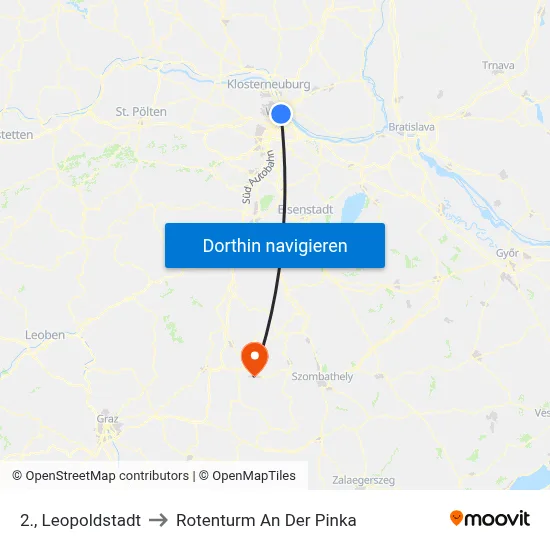 2., Leopoldstadt to Rotenturm An Der Pinka map
