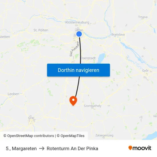 5., Margareten to Rotenturm An Der Pinka map