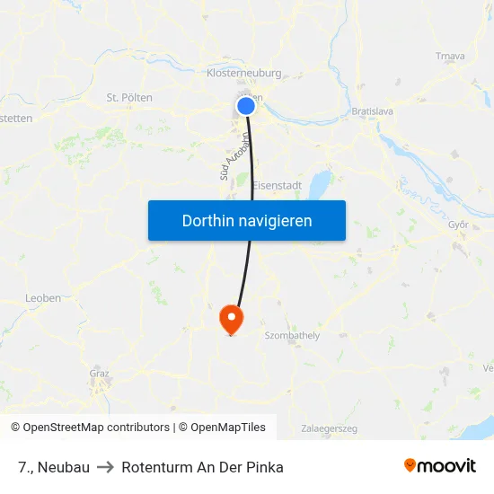 7., Neubau to Rotenturm An Der Pinka map