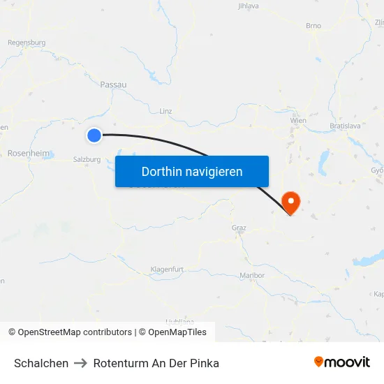 Schalchen to Rotenturm An Der Pinka map