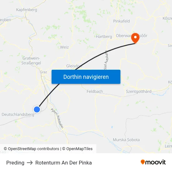 Preding to Rotenturm An Der Pinka map