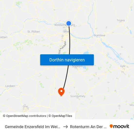 Gemeinde Enzersfeld Im Weinviertel to Rotenturm An Der Pinka map