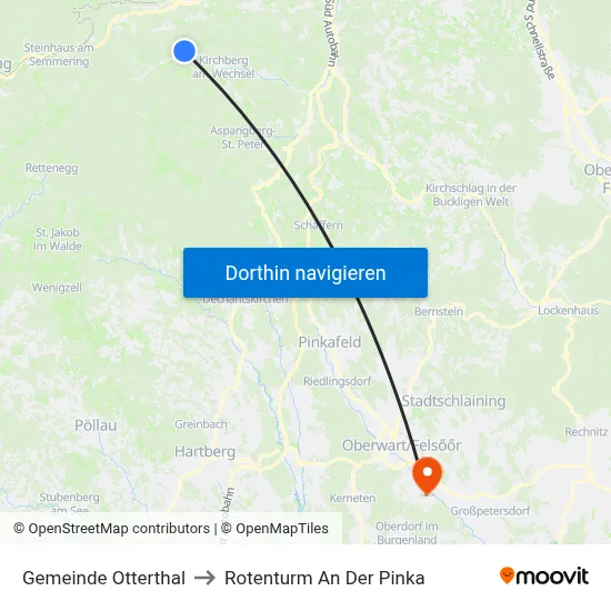 Gemeinde Otterthal to Rotenturm An Der Pinka map