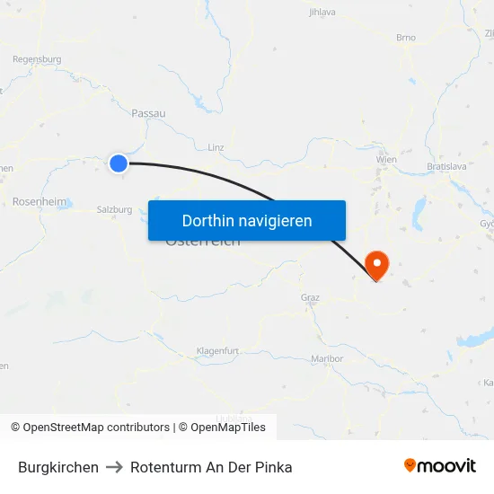 Burgkirchen to Rotenturm An Der Pinka map