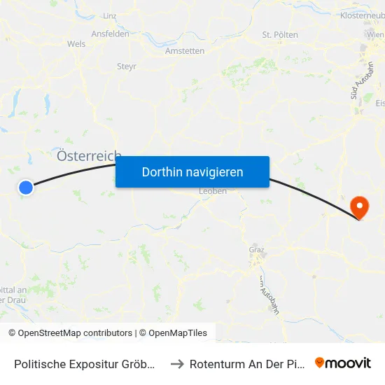 Politische Expositur Gröbming to Rotenturm An Der Pinka map