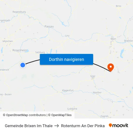 Gemeinde Brixen Im Thale to Rotenturm An Der Pinka map