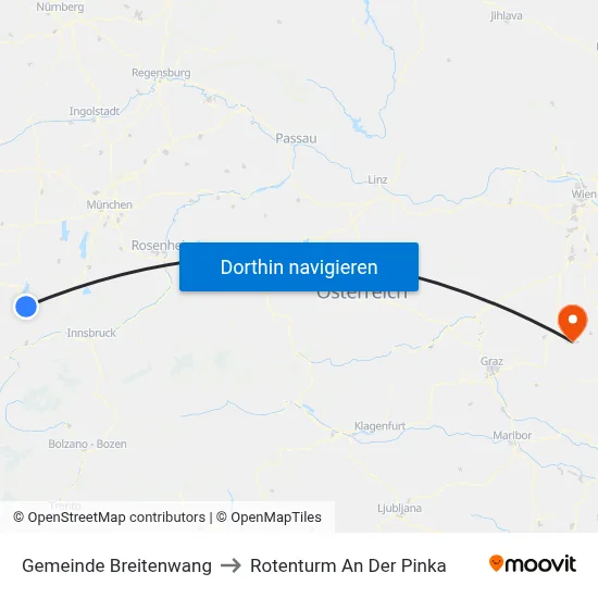 Gemeinde Breitenwang to Rotenturm An Der Pinka map